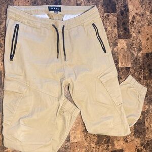 Men’s khaki pants size large with elastic ankle